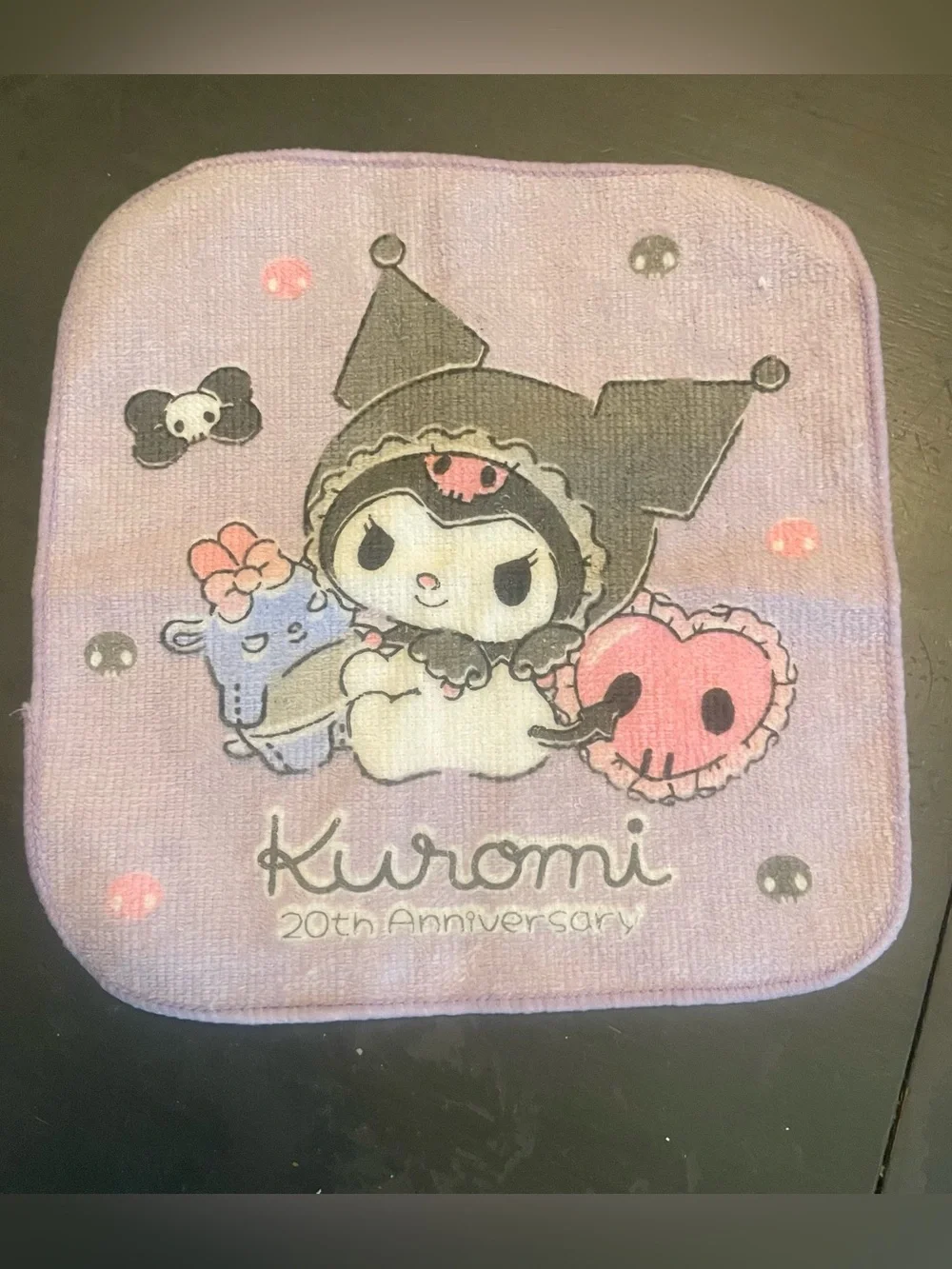Kuromi 20th Anniversary Pink Character Hand Towel wash cloth crying towel New